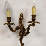 Paire d'appliques ancienne en bronze