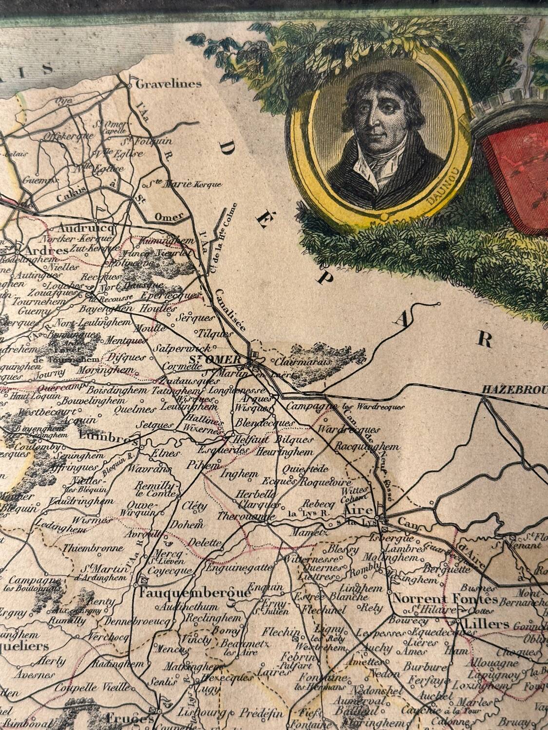 Carte géographique ancienne du Département du Pas-de-Calais - 1860