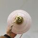 Art Deco pendant lamp in pink Clichy glass