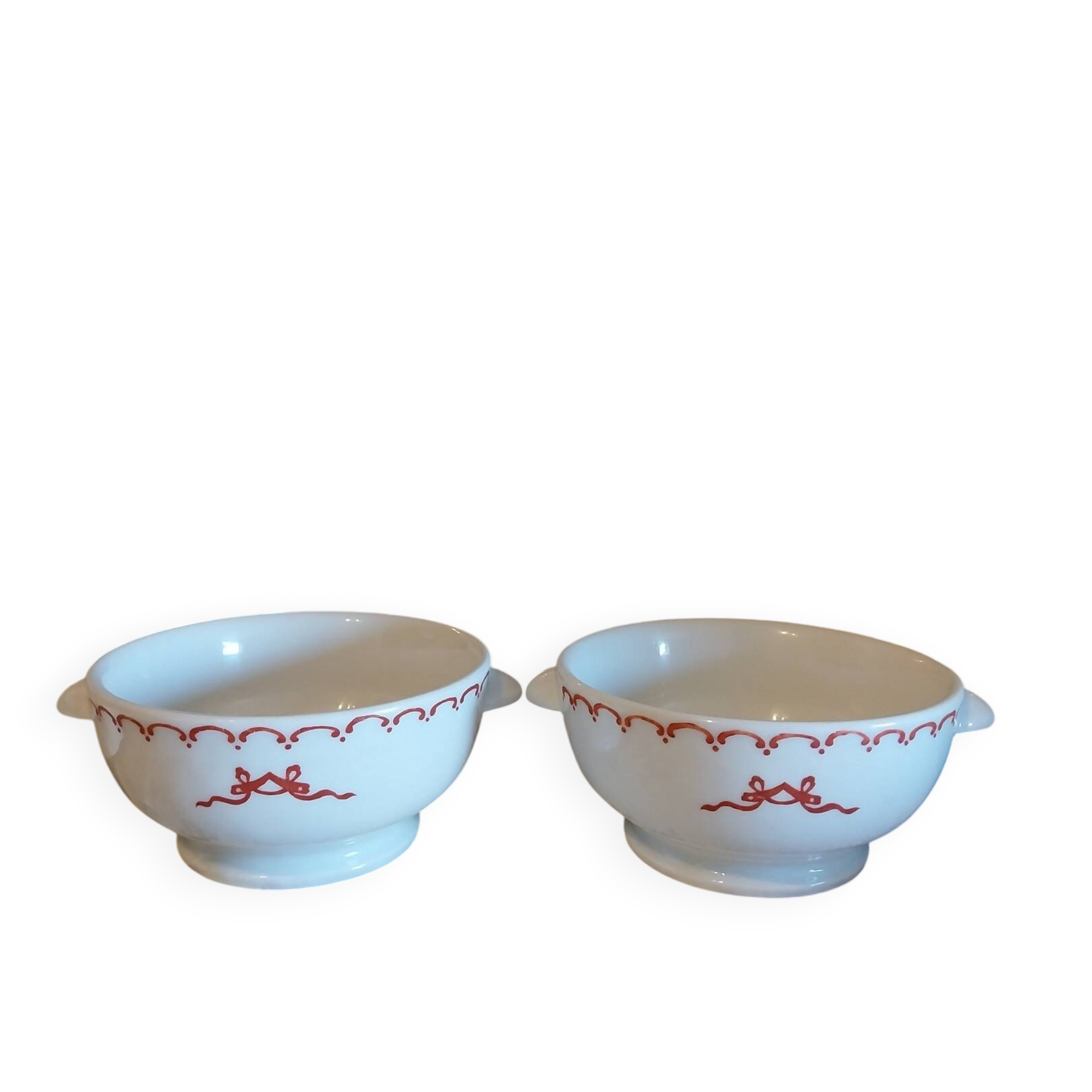 Antique earthenware bowls from Paris.