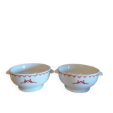 Antique earthenware bowls from Paris.