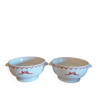 Antique earthenware bowls from Paris.