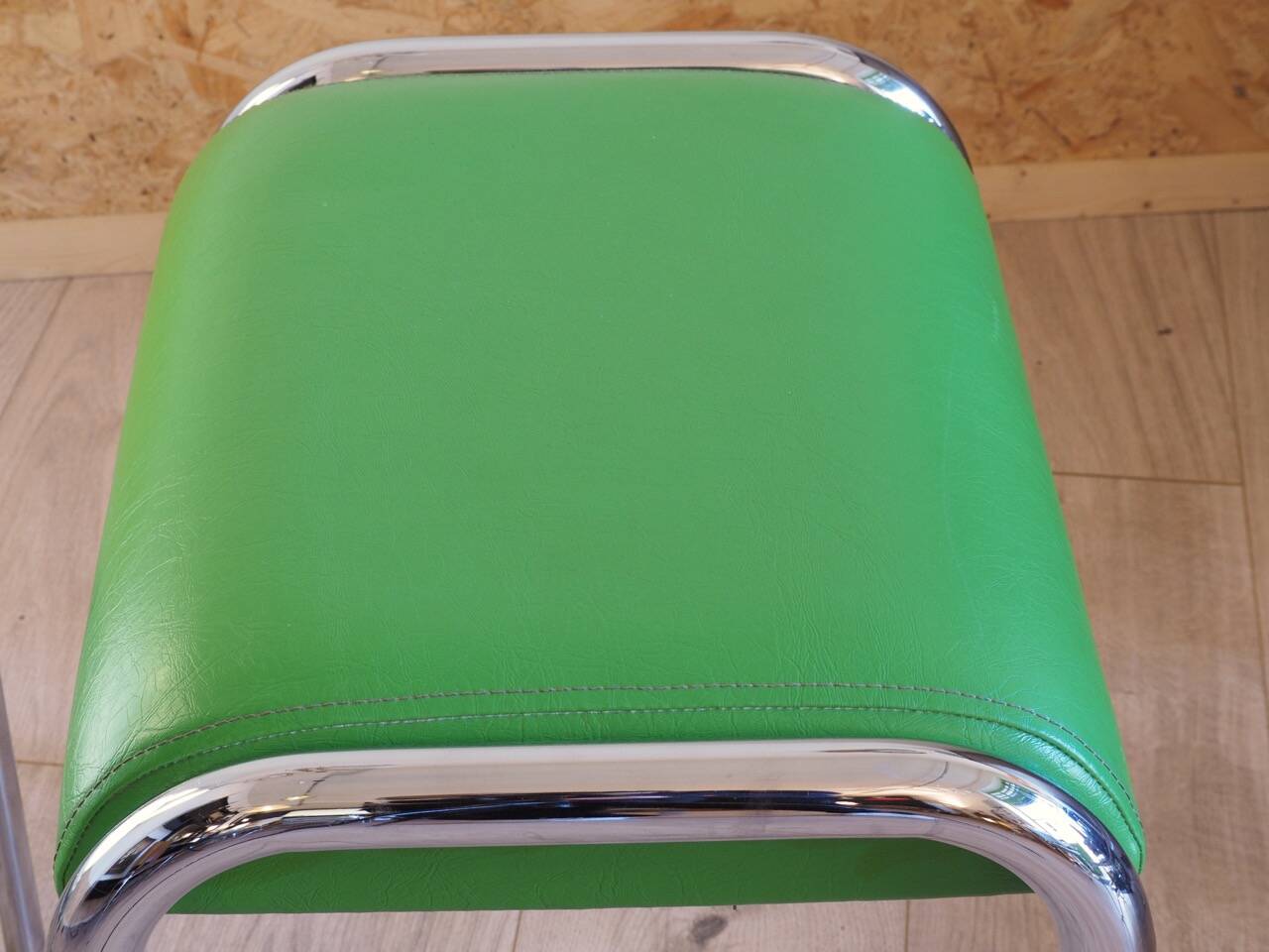 Vintage apple green stool or footrest