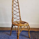 Dirk von Sliedregt rattan chair circa 1950
