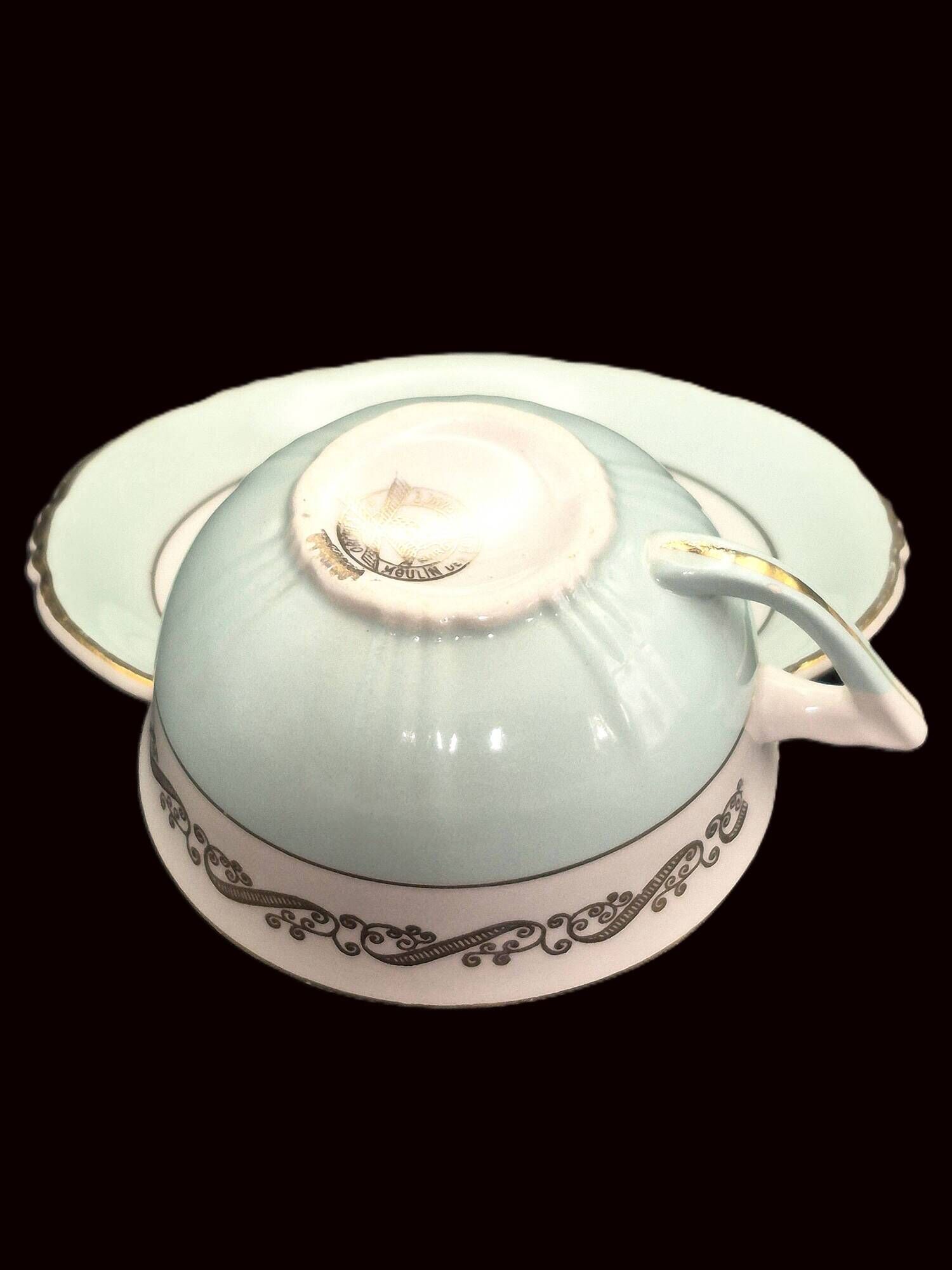 Vintage 4 cup and saucer set Seville Moulin des Loups Orchies