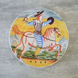 3 old majolica plates from montelupo signature hand decor