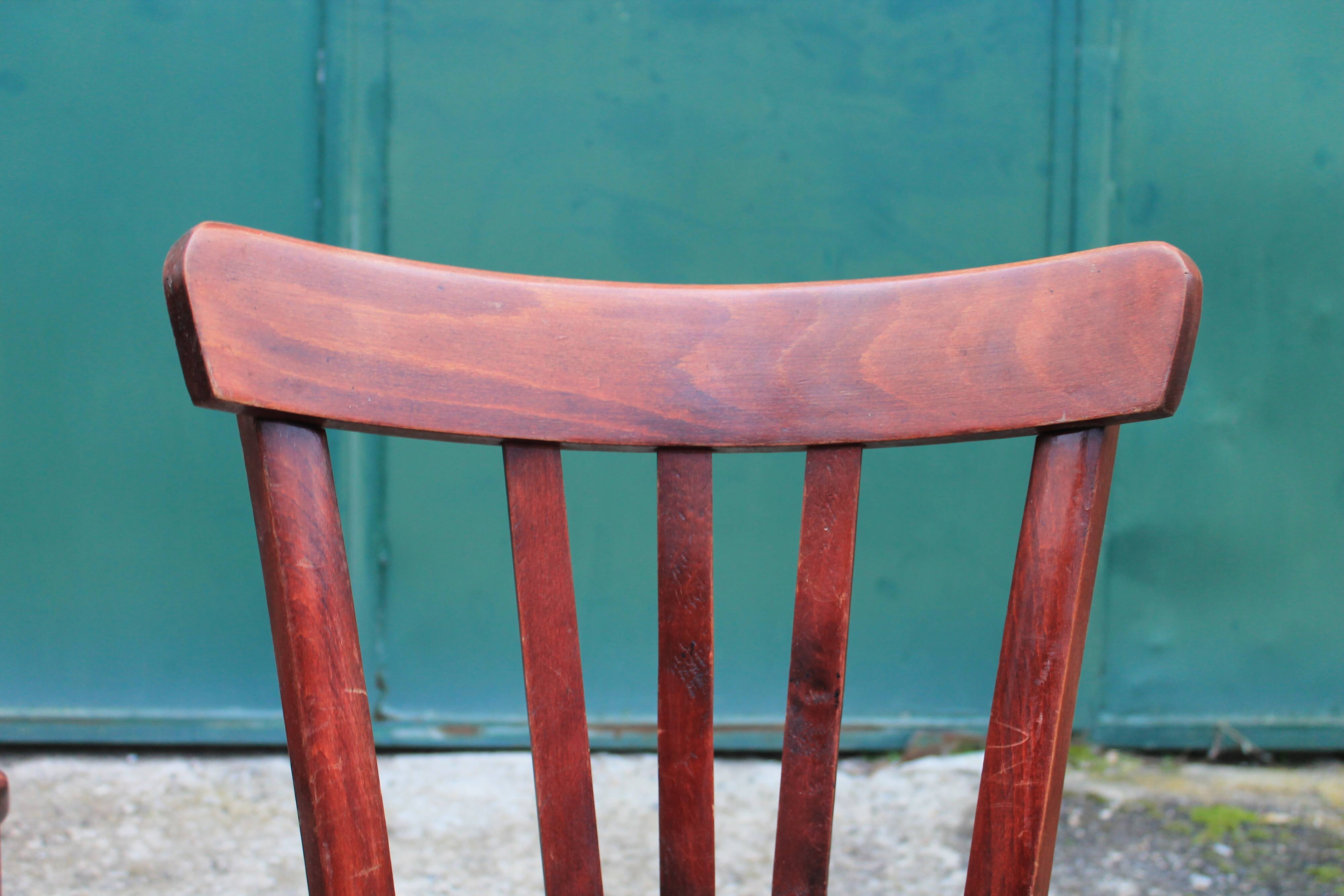 Lot of 8 bistro chairs