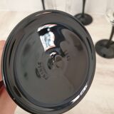 6 Octime octagonal black-footed wine glasses