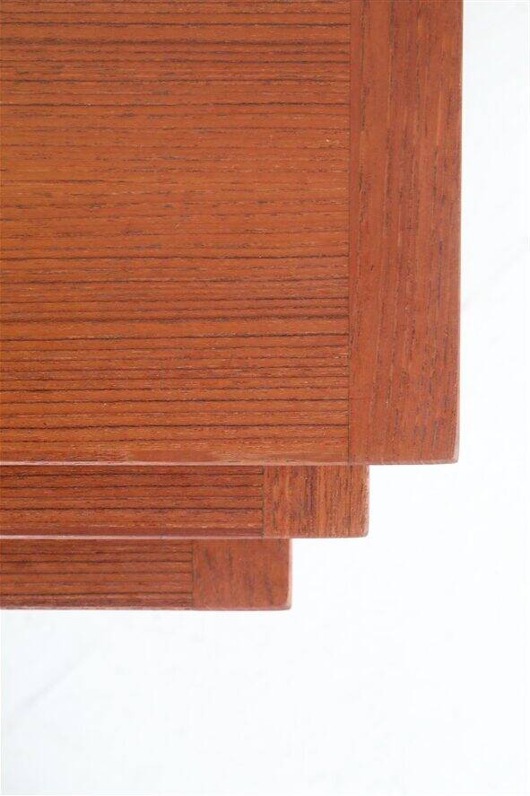 Set of 3 "#253" teak nesting tables by Kai Kristiansen / Mid-century Danish modern design / Minimalism / 1960s