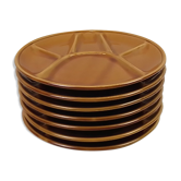 7 melted plates - 6 compartments - Niderviller France