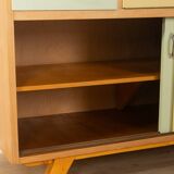 Enchanting two-piece kitchen cabinet from the 1950s in typical pastel colours