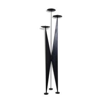 Large brutalist floor candle stand, 1970s
