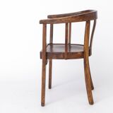 Vintage Armchair 1950s Germany, Beech Wood, Mid Century Accent Chair