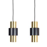 Paire de 2 suspensions vintage Etna de Jo Hammerborg, Fog og Morup, 1960