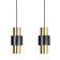 Pair of 2 vintage Etna pendants by Jo Hammerborg, Fog and Morup, 1960.