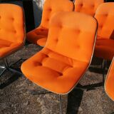 Set of 12 vintage Steelcase Strafor office chairs by Randall Buck