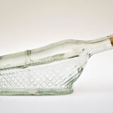 Old molded glass wine decanter