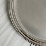 Round metal mirror tray