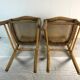 Paire de chaises cannées en bois clair