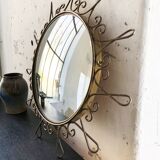 Brass witch mirror