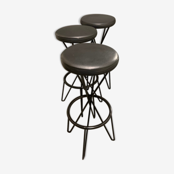 Set of 3 Thonet stools model CM127