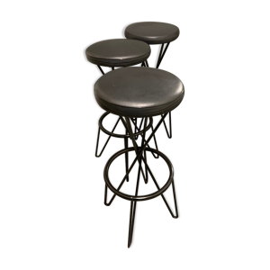 Lot de 3 tabourets Thonet