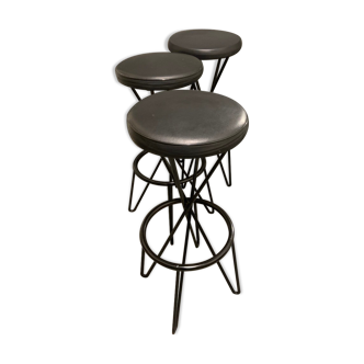 Set of 3 Thonet stools model CM127