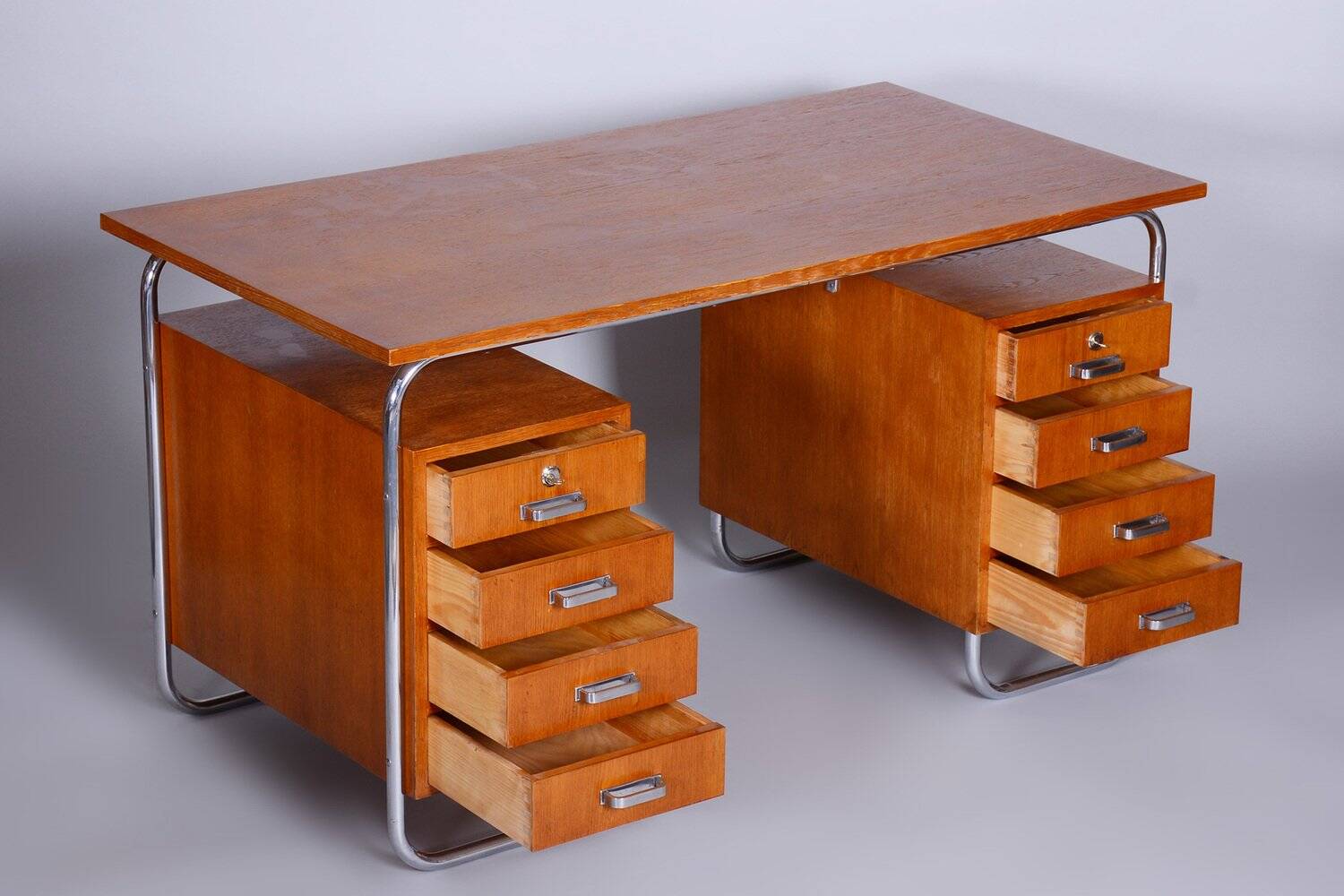 Bauhaus Writing Desk in Beech from Mücke-Melder, 1930s