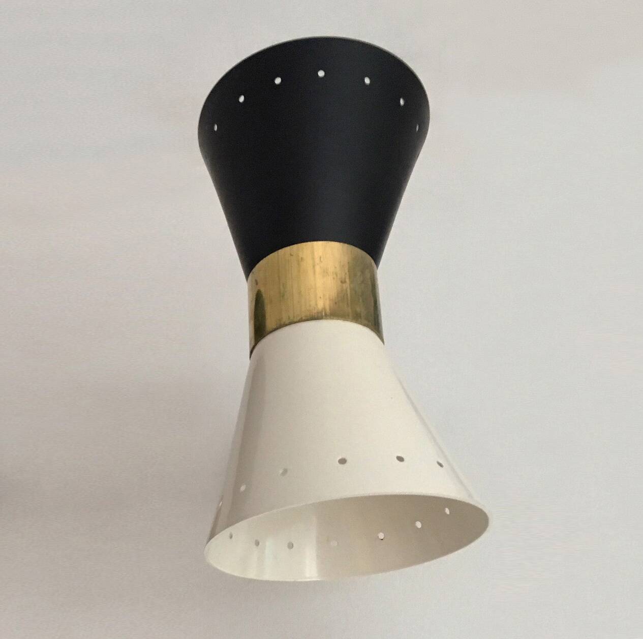 Pair of 1950s design diabolo wall lights