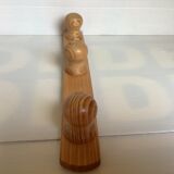Scandinavian pine wood coat rack