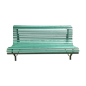 Garden bench with metal legs and pine slats