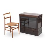 1970s buffet with glass door and drawer