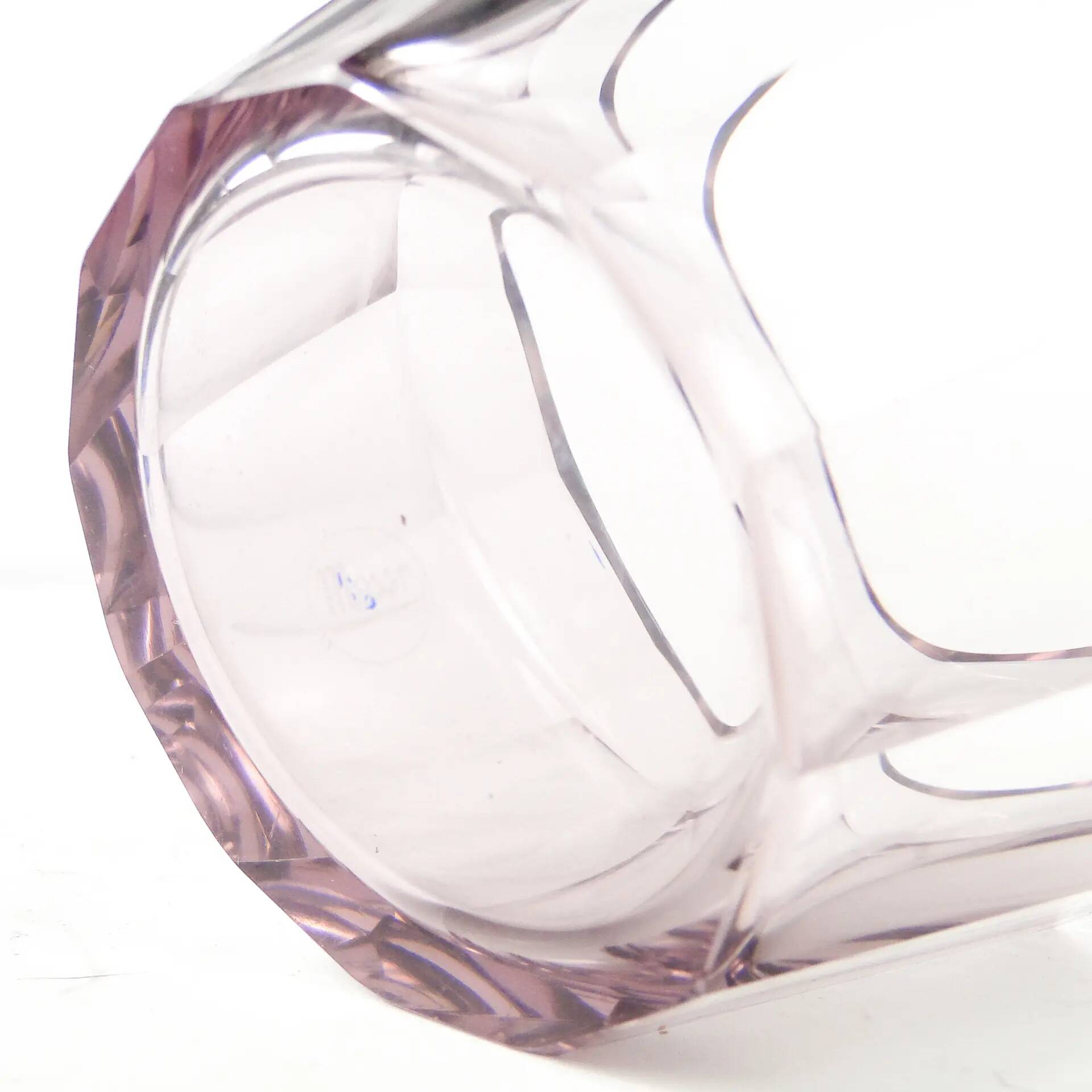 Art Deco vase, crystal, Moser, Czechoslovakia, 1930s