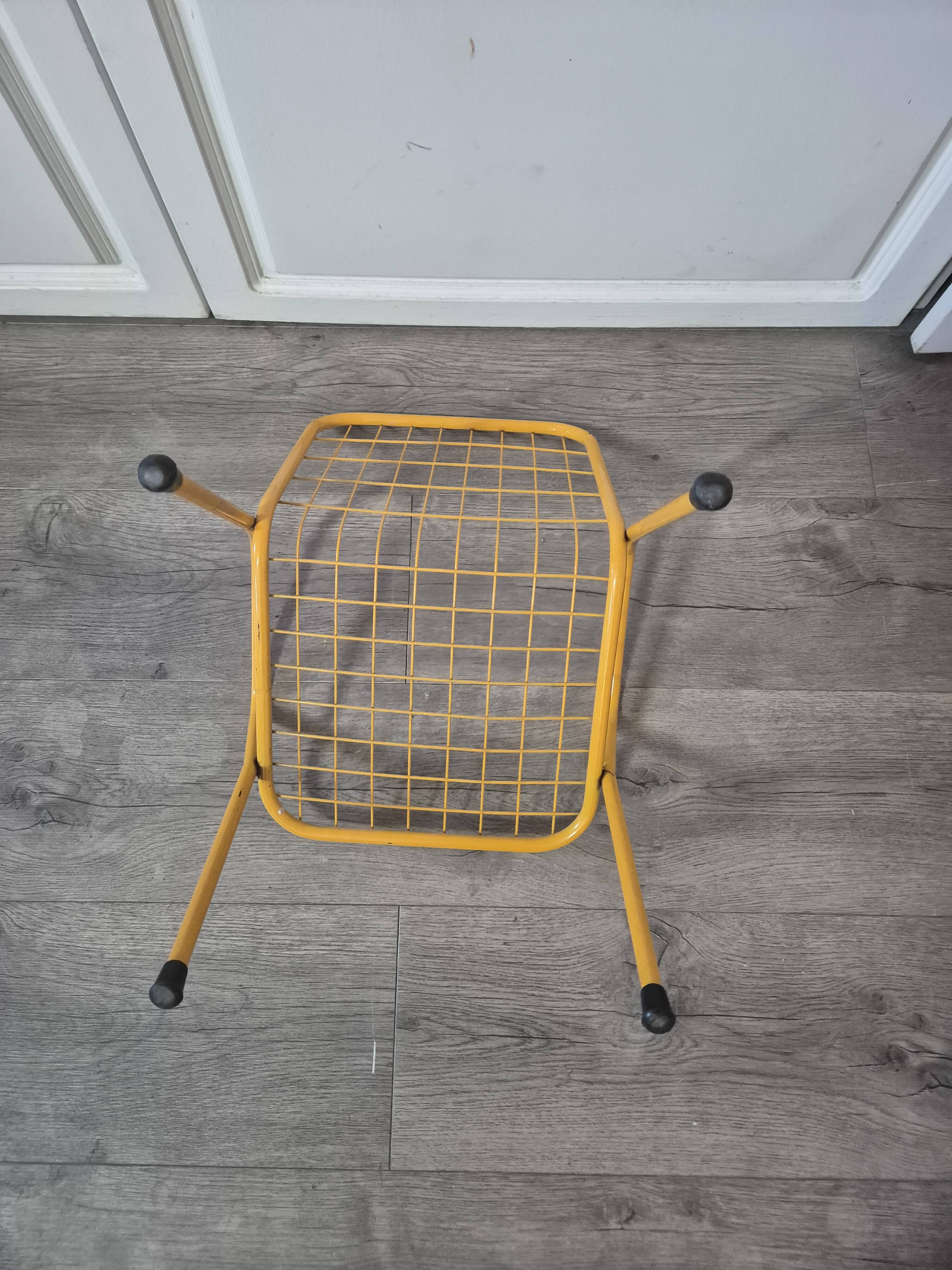 Vintage yellow metal children's chair
