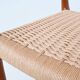 Niels Otto Moller model 66 armchairs teak and paper cord Denmark 1974