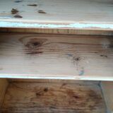 Antique wooden bathroom cabinet patinated