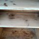 Antique wooden bathroom cabinet patinated