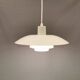 Older ph 4/3 hanging lamp, in white, with original orange dimmer.