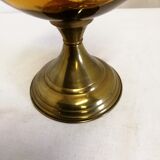 Smoked glass kerosene lamp