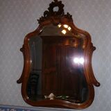 Rock mirror louis XV walnut to hang on the wall 110x85cm