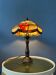 Tiffany-style stained glass table lamp, Art Deco