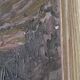 French vintage original oil painting on board, unsigned coastal mountain la