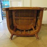 Vintage-Beautiful Colonial Style Armchair - Woven Rattan - Exotic Wood - 80s