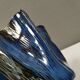 Very special vase in “folded” bluish glazed clay.