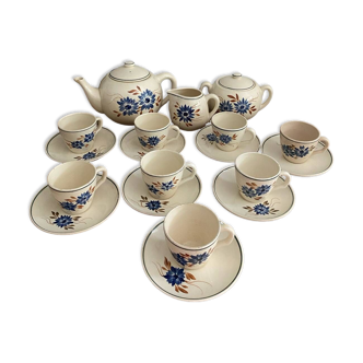 Earthenware tea/coffee set 19 pieces HBCM Queen model