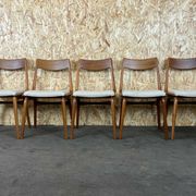 Set of 5 Boomerang chairs Alfred Christensen Slagelse Møbelværk teak 60s 70s