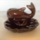 Whale-shaped pocket ashtray