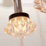 1970s pendant cascade lamp in chrome and glass