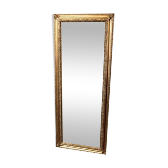 Wall mirror - large wooden frame - baroque - wood, golden