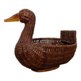 Vide poche canard en osier